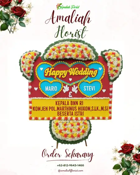 Papan Bunga Pernikahan Sukarame Baru